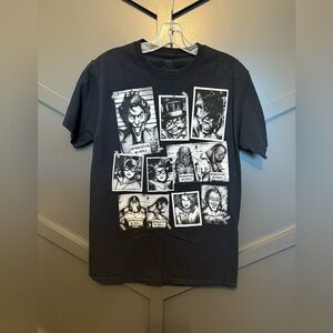 🎄Black Graphic T-Shirt with Comic Characters